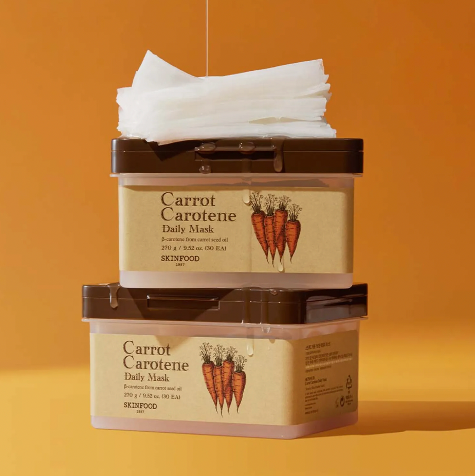 SKINFOOD | Mascarillas diarias de zanahoria y caroteno (30 piezas)