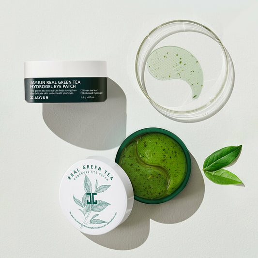 JAYJUN | Parches de hidrogel de té verde para contorno de ojos (60 piezas)