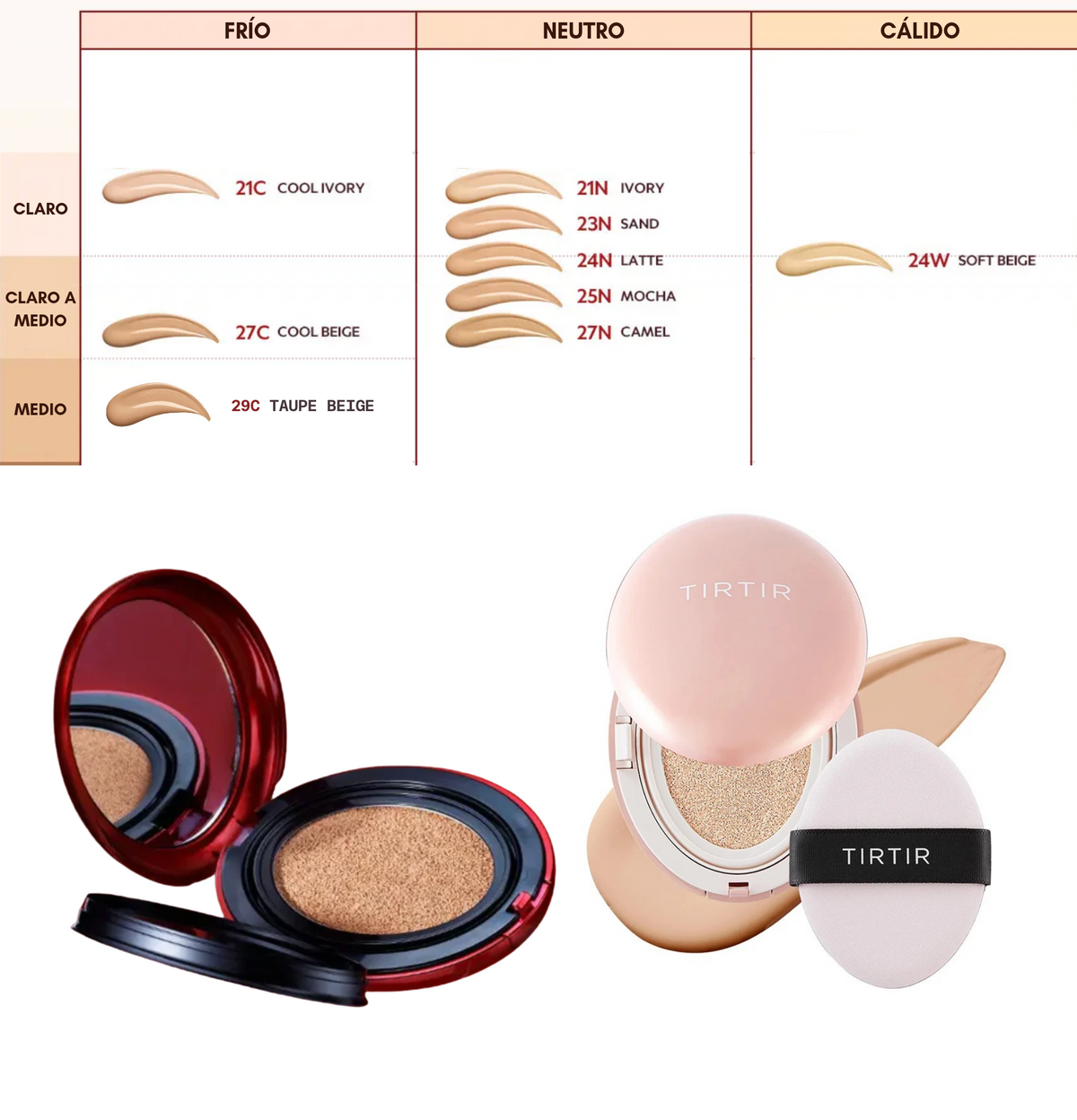 TIRTIR | Base de maquillaje compacta Mask Fit Cushion 18g