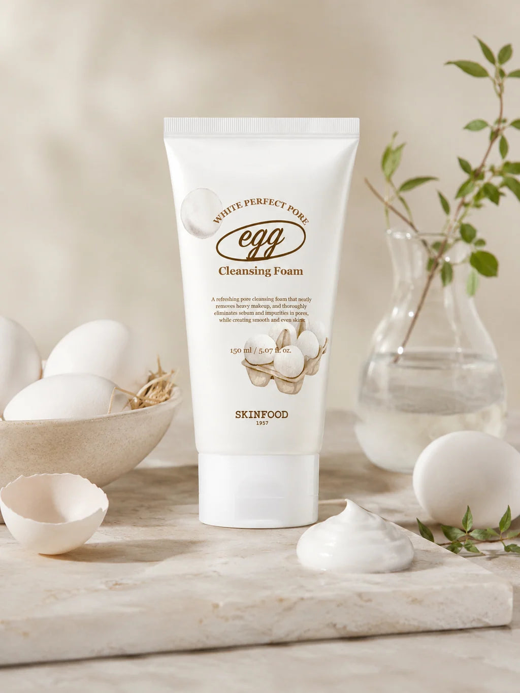 SKINFOOD | Espuma limpiadora Egg White para poros 150mL